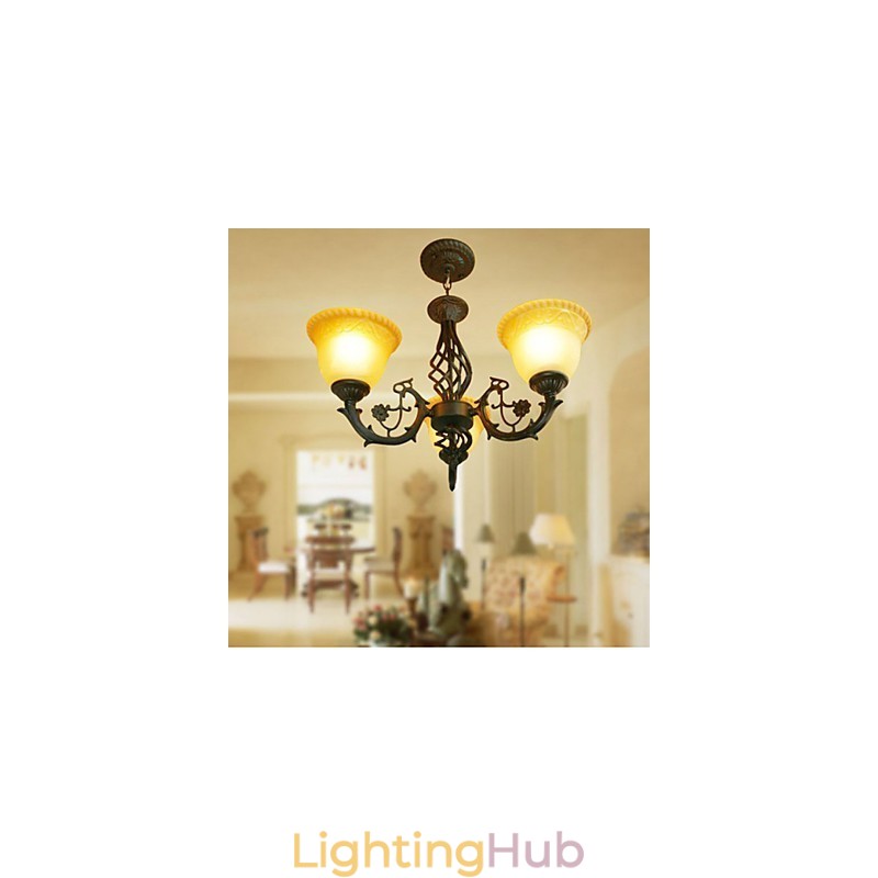 Vintage Wrought Iron Chandelier