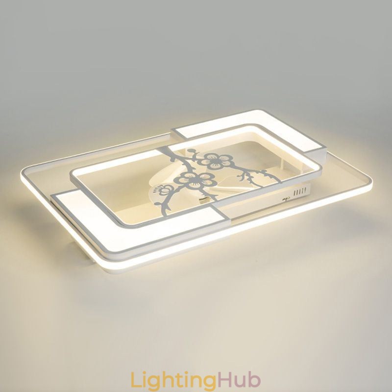 Modern Rectangular Ceiling Fan Light Fixtures