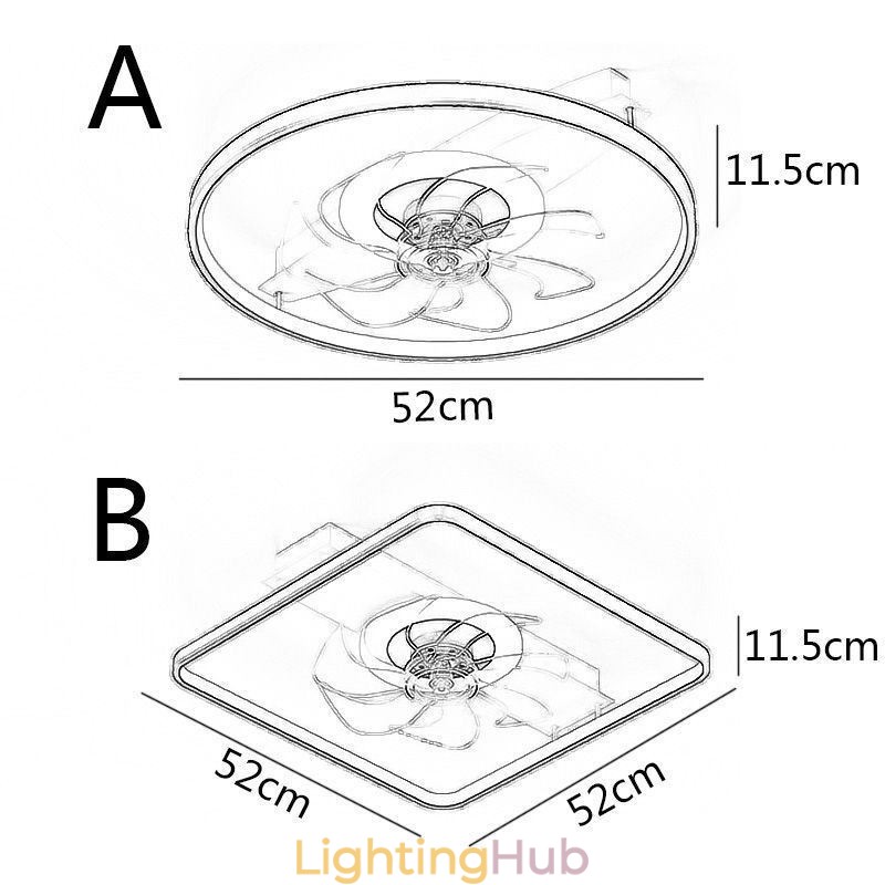 Modern Ceiling Fan With Lights Remote Control Ventilador Lamp