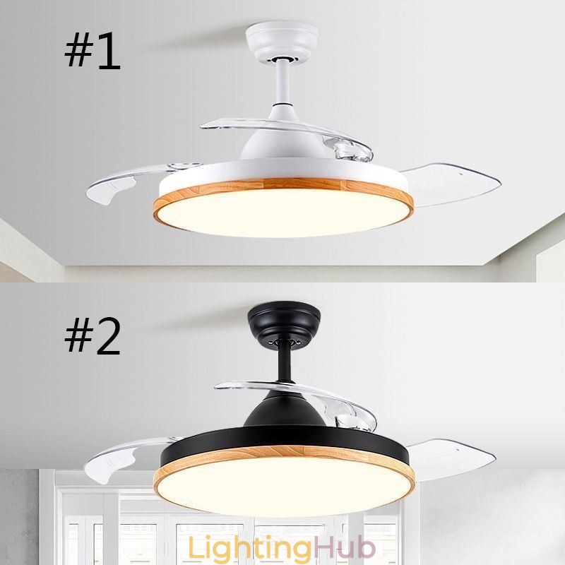 Modern Inverter Ceiling Fan Light Remote Control Ceiling Lamp Tricolor Dimming