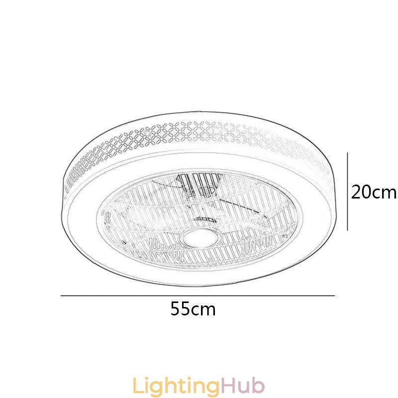 Ultra thin Ceiling Fan Light Invisible Ceiling Fan With Light