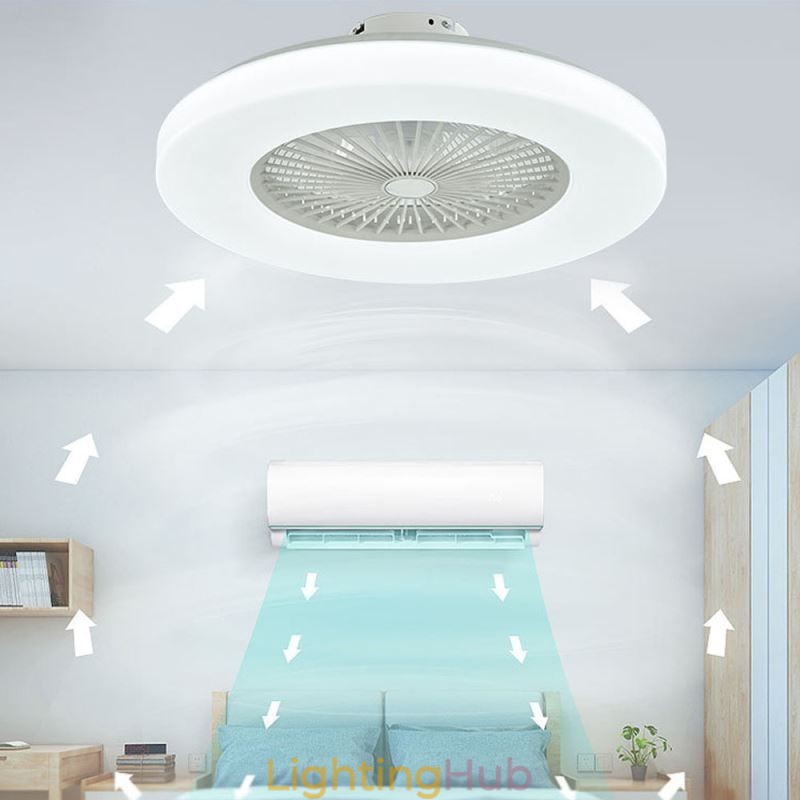 Fan Ceiling Light Trichromatic Dimming 3 Speed Remote Control