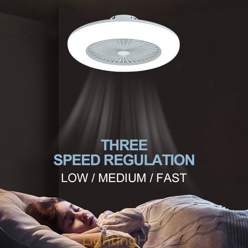 Fan Ceiling Light Trichromatic Dimming with Remote Control 3 Speed