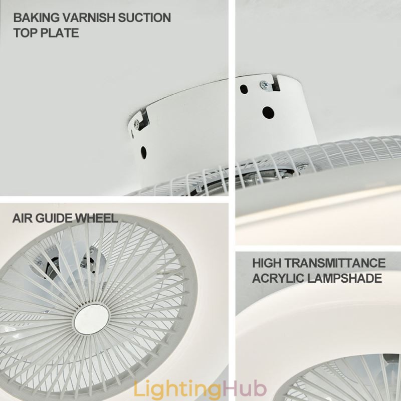 Fan Ceiling Light Trichromatic Dimming with Remote Control 3 Speed
