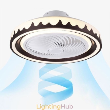 Round Fan Ceiling Light Fixture 3 Speed with Remote Control Round Fan Ceiling Light Fixture 3 Speed with Remote Control
