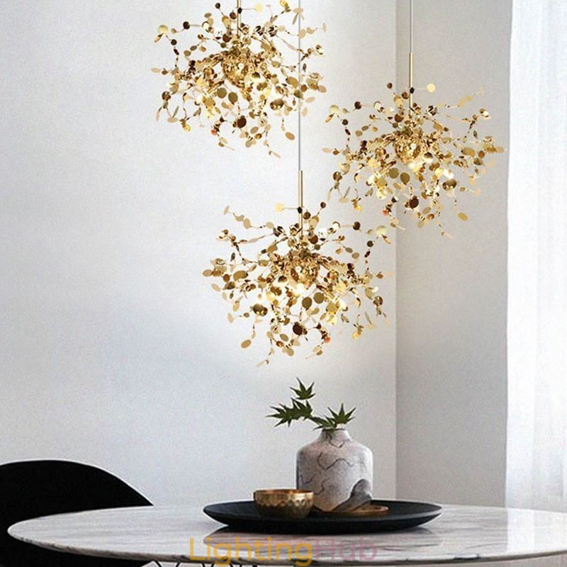 3 Lights Chandelier Light Stainless Steel Pendant Lighting Ceiling Light Fixture