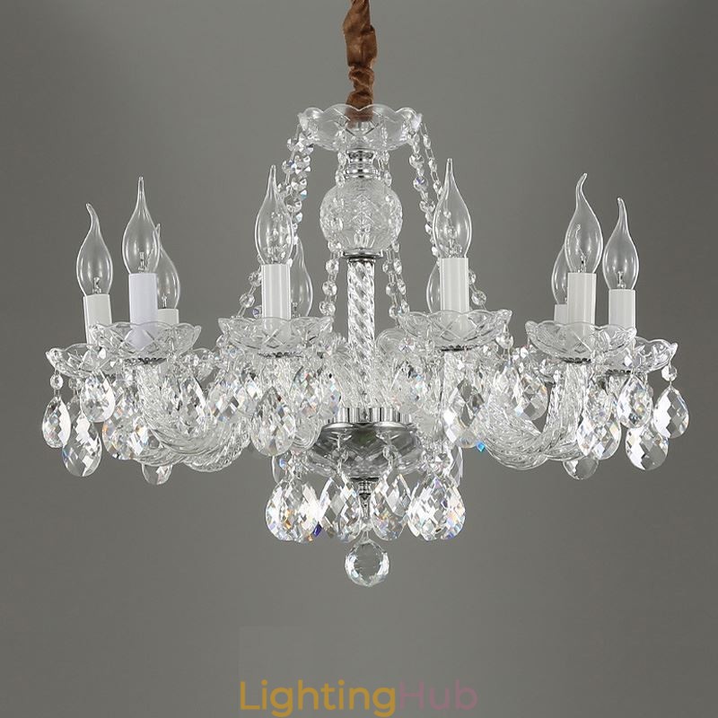 Transparent Crystal Chandelier European Luxury Decrative Ceiling Light