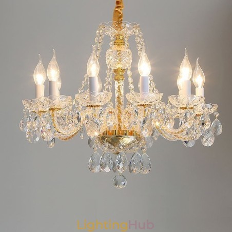 Transparent Crystal Chandelier European Gold Body Luxury Decrative Ceiling Light Transparent Crystal Chandelier European Gold Body Luxury Decrative Ceiling Light