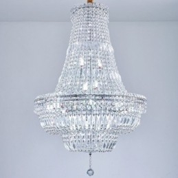 Retro Crystal Chandelier American Luxury Crystal Ceiling Light With 18 Lights