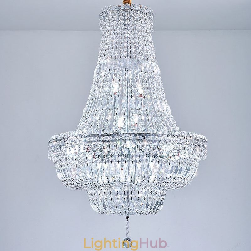 Retro Crystal Chandelier American Luxury Crystal Ceiling Light With 18 Lights