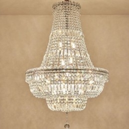 Retro Crystal Chandelier American Luxury Crystal Ceiling Light With 18 Lights