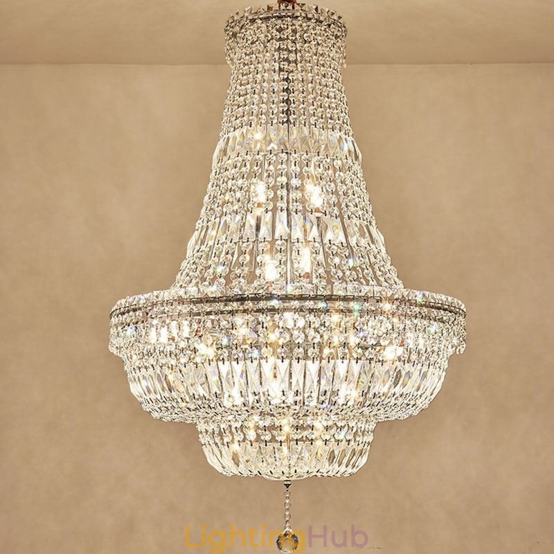 Retro Crystal Chandelier American Luxury Crystal Ceiling Light With 18 Lights