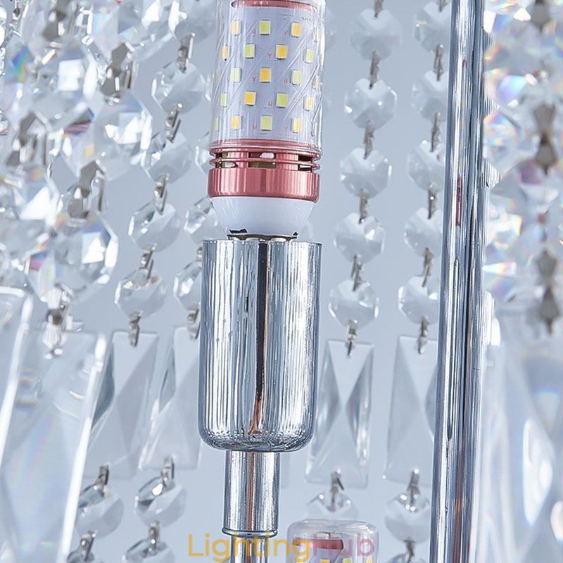 Retro Crystal Chandelier American Luxury Crystal Ceiling Light With 18 Lights