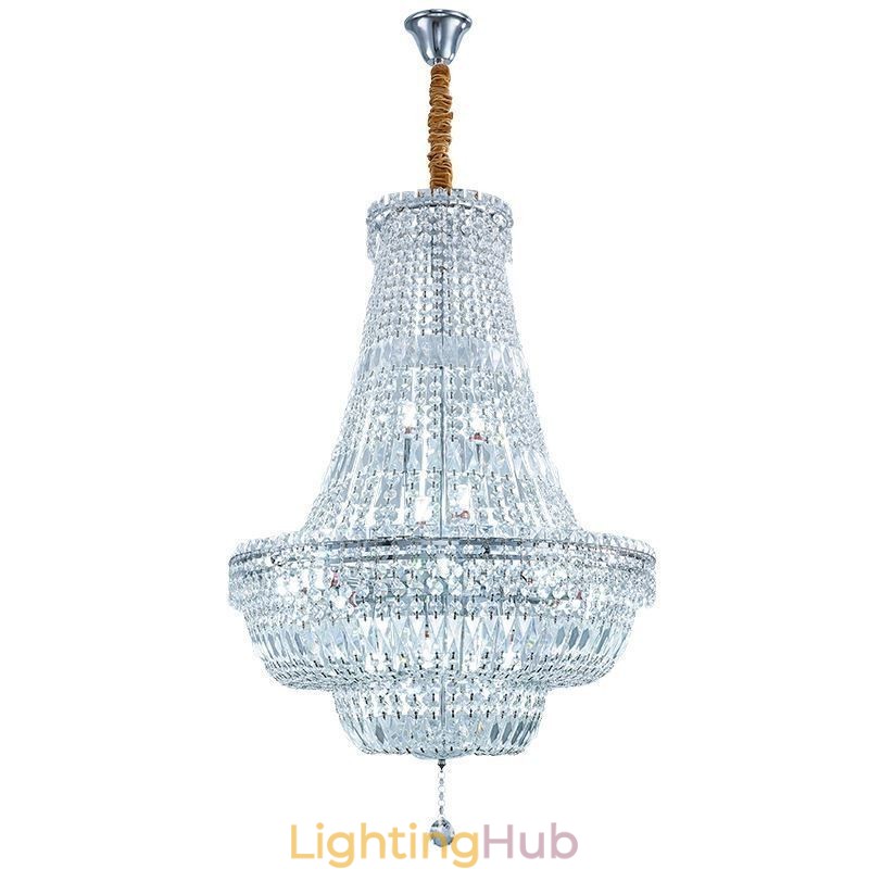 Retro Crystal Chandelier American Luxury Crystal Ceiling Light With 18 Lights