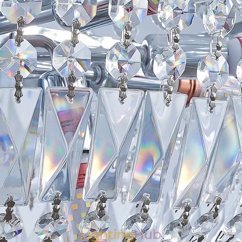 Retro Crystal Chandelier American Luxury Crystal Ceiling Light With 18 Lights