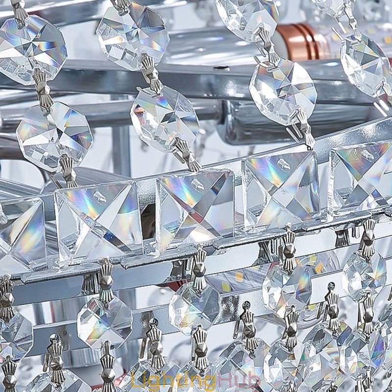 Retro Crystal Chandelier American Luxury Crystal Ceiling Light With 18 Lights