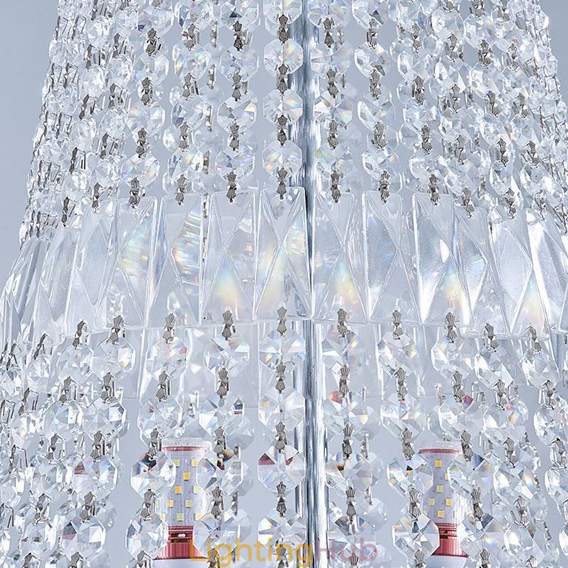 Retro Crystal Chandelier American Luxury Crystal Ceiling Light With 18 Lights