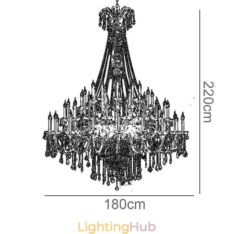 European Crystal Chandelier Crystal Decoration Ceiling Light With 65 Lights