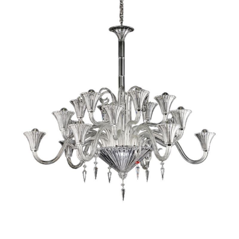 European Crystal Chandelier Decoration Ceiling Light With 18 Lights