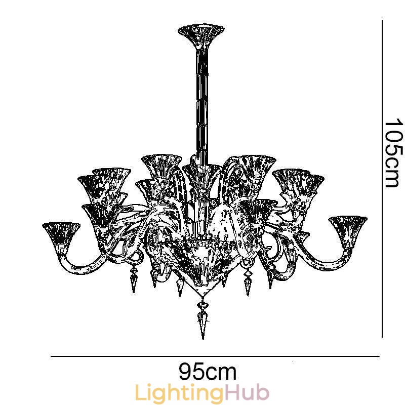 European Crystal Chandelier Decoration Ceiling Light With 12 Lights