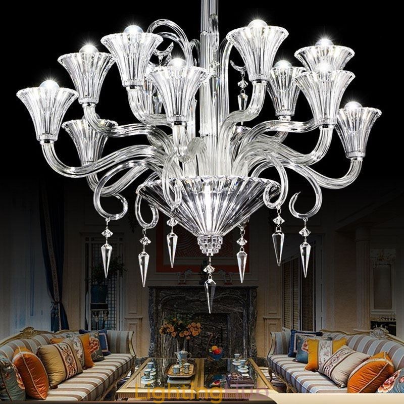 European Crystal Chandelier Decoration Ceiling Light With 12 Lights