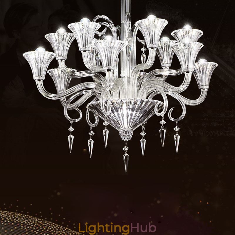 European Crystal Chandelier Decoration Ceiling Light With 12 Lights