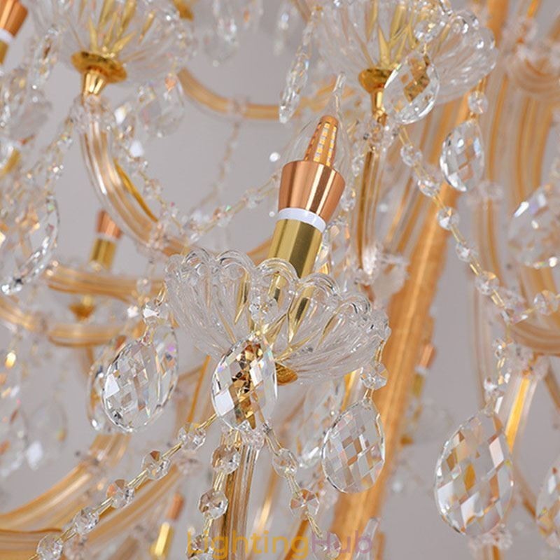 Luxury Crystal Chandelier Decoration Ceiling Light With 96 Lights