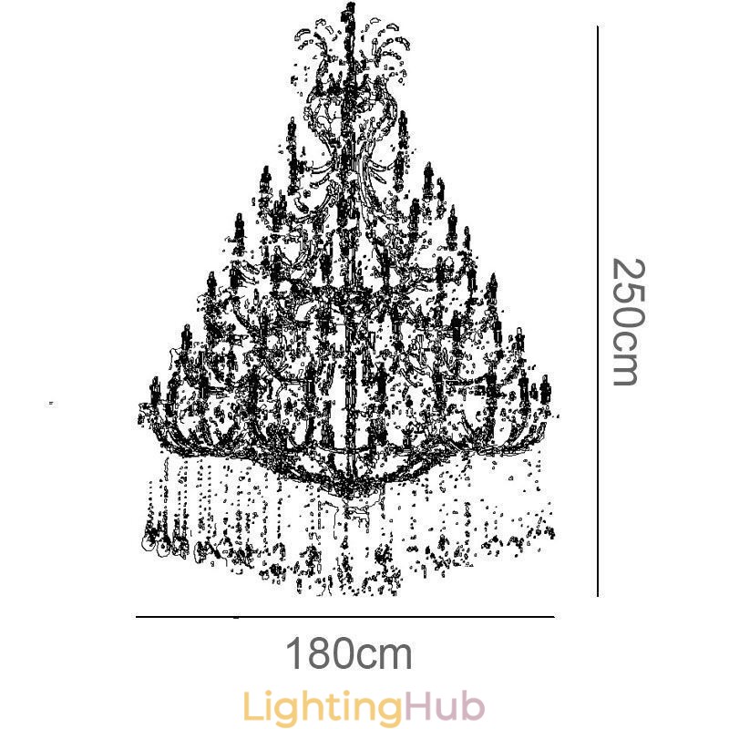 Luxury Crystal Chandelier Decoration Ceiling Light With 96 Lights