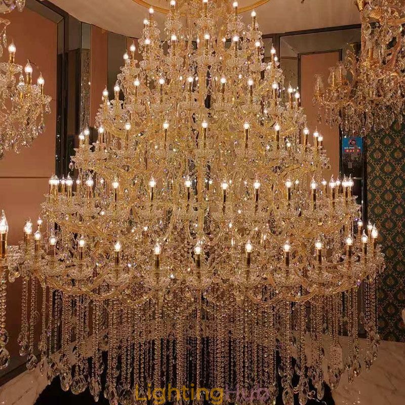 Luxury Crystal Chandelier Decoration Ceiling Light With 96 Lights