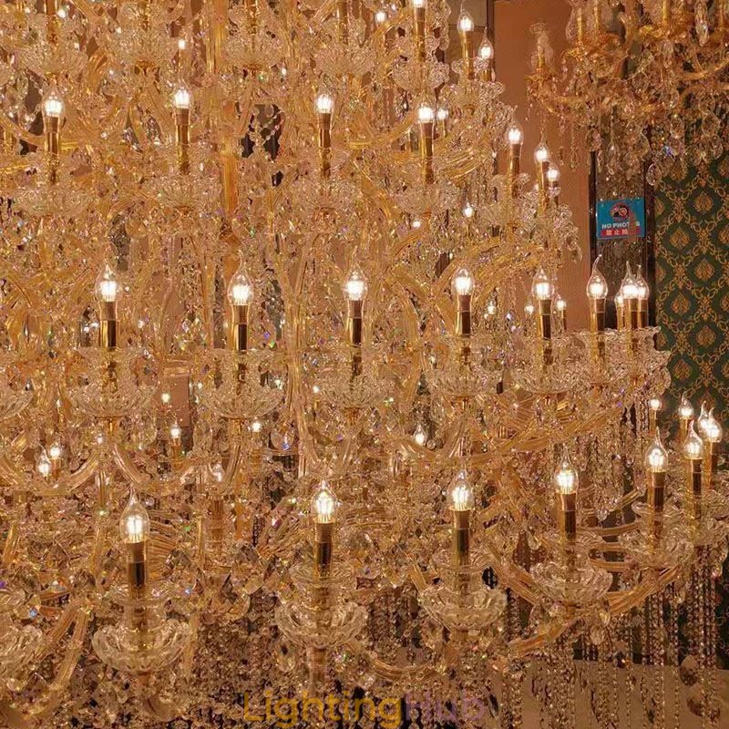 Luxury Crystal Chandelier Decoration Ceiling Light With 96 Lights