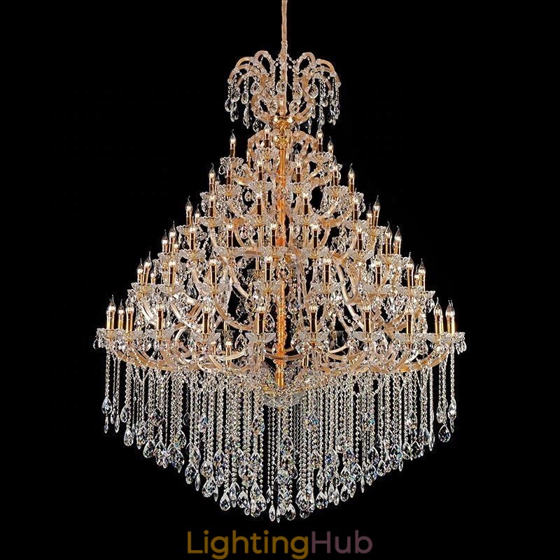 Luxury Crystal Chandelier Decoration Ceiling Light With 96 Lights