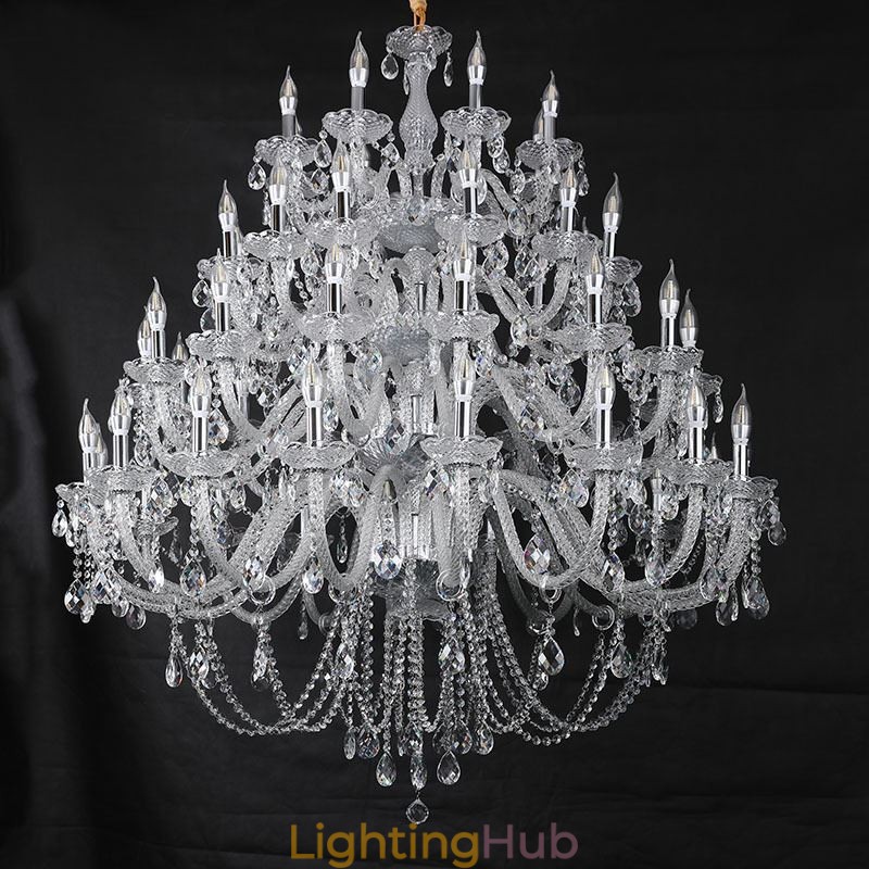 European Crystal Chandelier Ceiling Light With 53 Lights