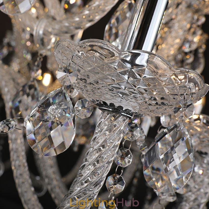 European Crystal Chandelier Ceiling Light With 53 Lights