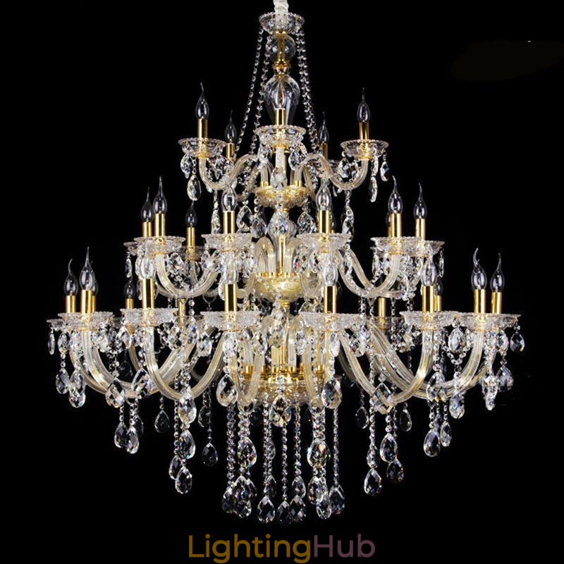 Luxury Crystal Chandelier Decoration Ceiling Light With 32 Lights