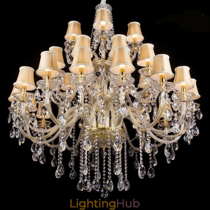 European Crystal Chandelier With 32 Lights Ceiling Light