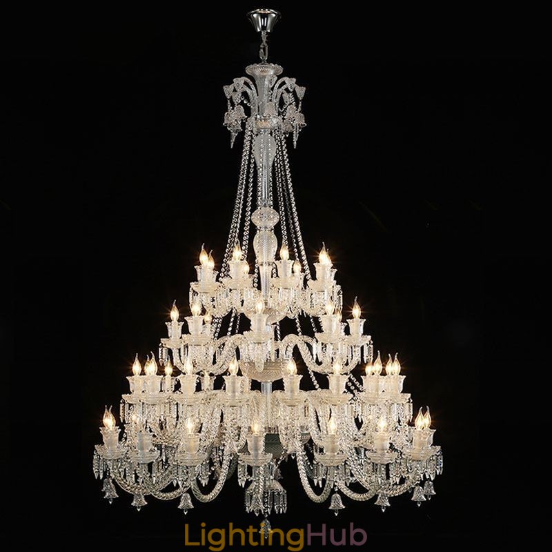 European Crystal Chandelier Ceiling Light With 48 Lights
