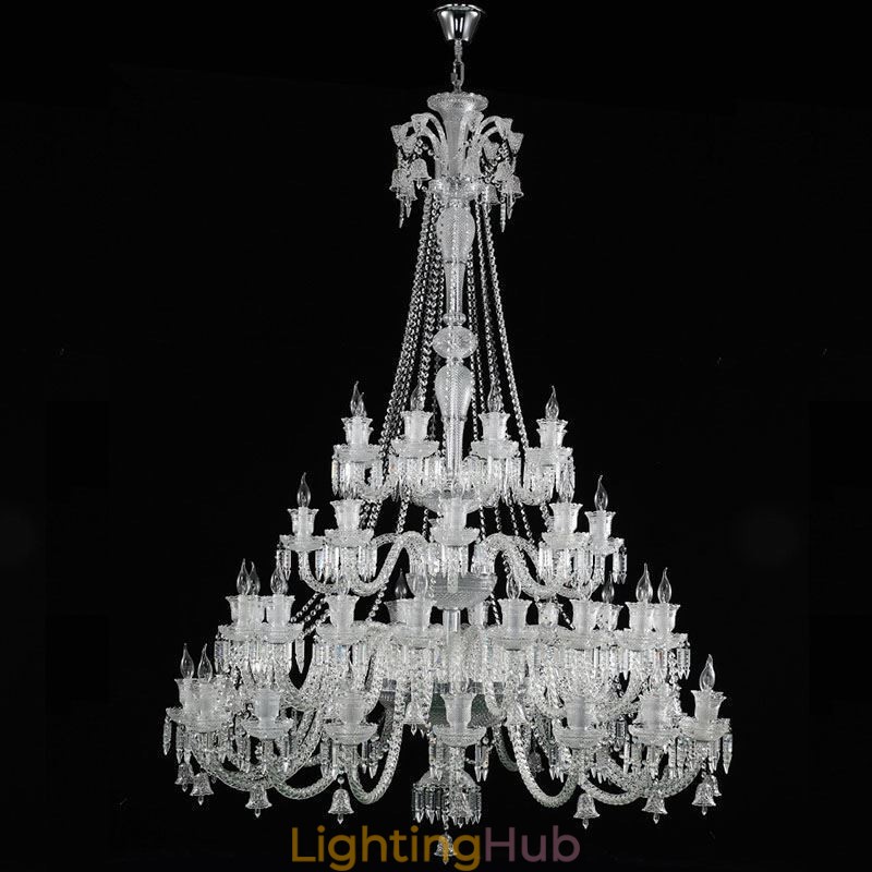 European Crystal Chandelier Ceiling Light With 48 Lights