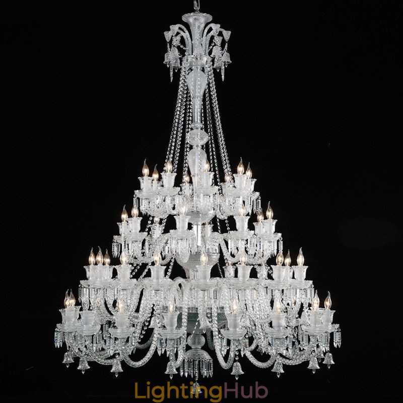 European Crystal Chandelier Ceiling Light With 48 Lights
