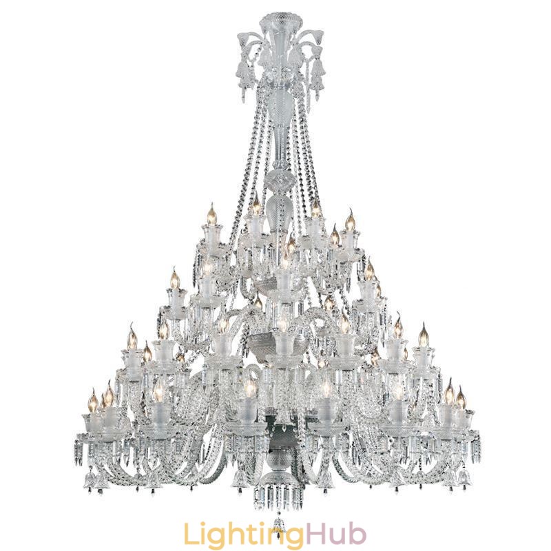 European Crystal Chandelier Ceiling Light With 48 Lights