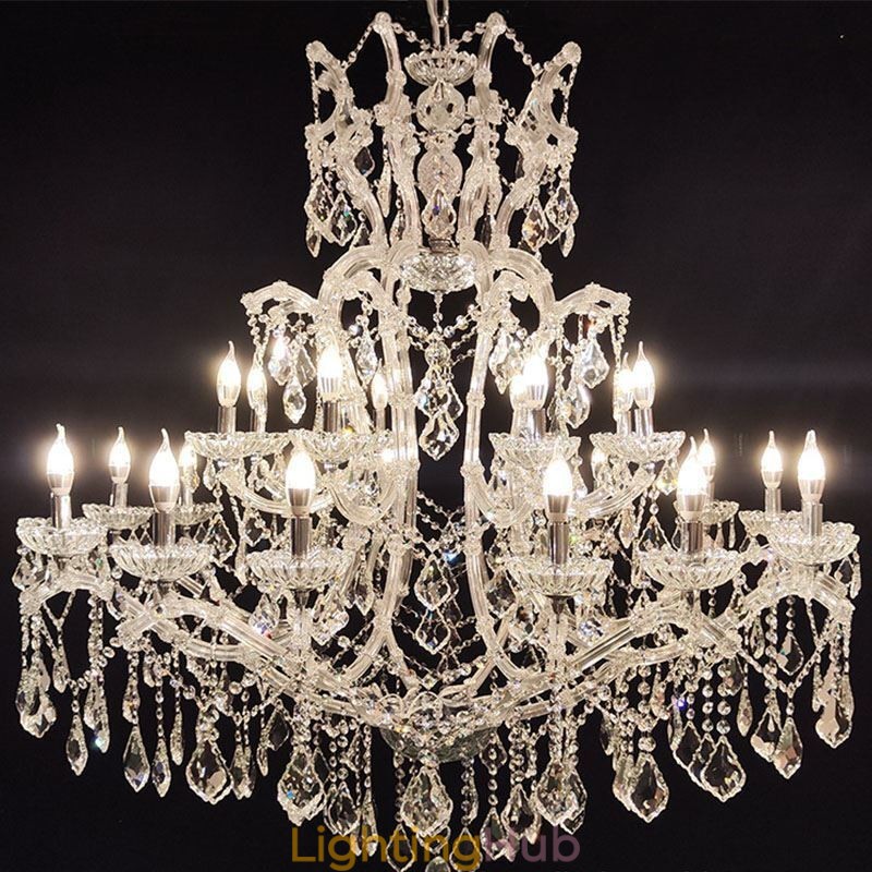 European Crystal Chandelier Decoration Ceiling Light With 24 Lights
