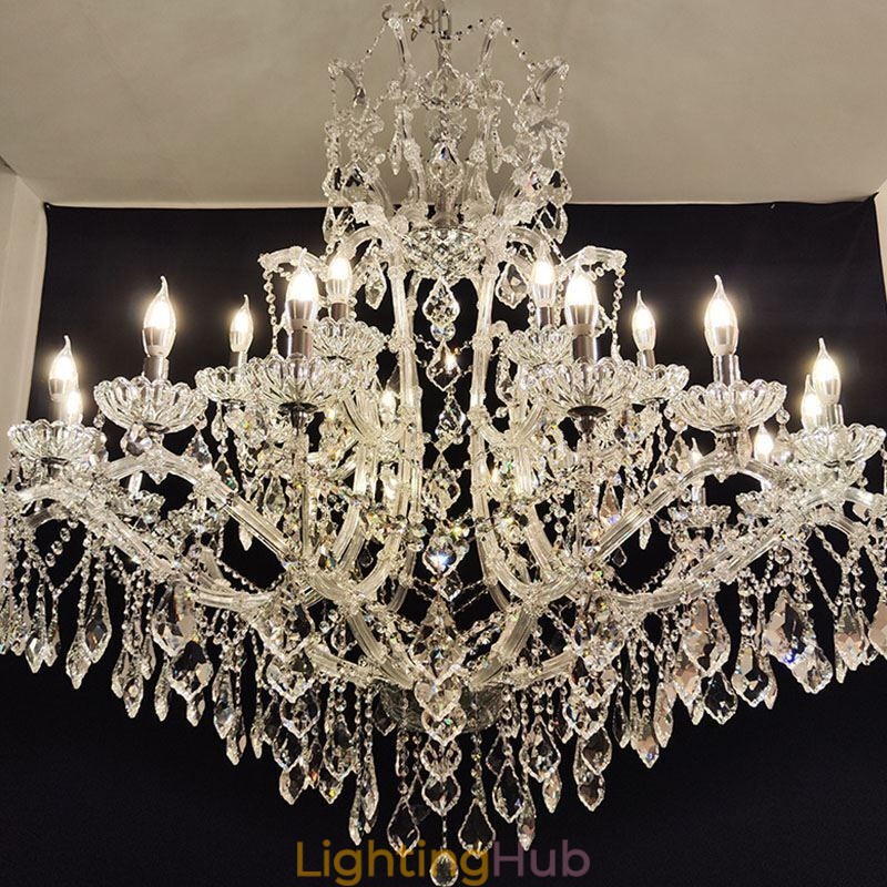 European Crystal Chandelier Decoration Ceiling Light With 24 Lights