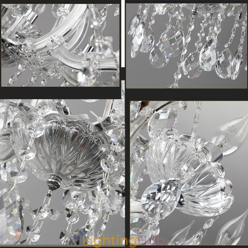 European Crystal Chandelier Decoration Ceiling Light With 24 Lights