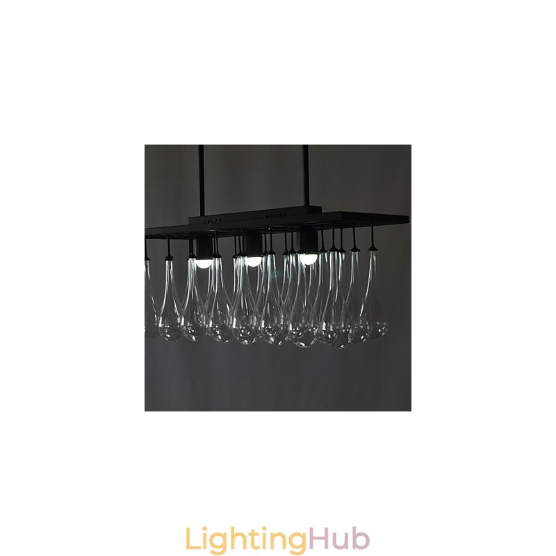 Modern Contemporary Crystal Painting Metal Chandelier