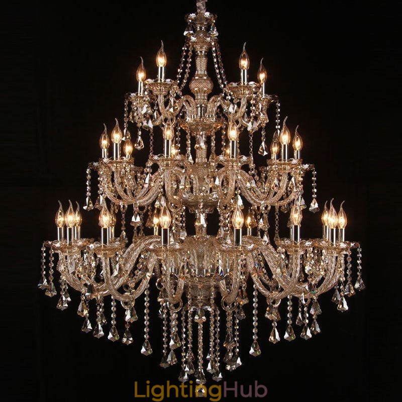 European Crystal Chandelier With 30 Lights Decoration Ceiling Light