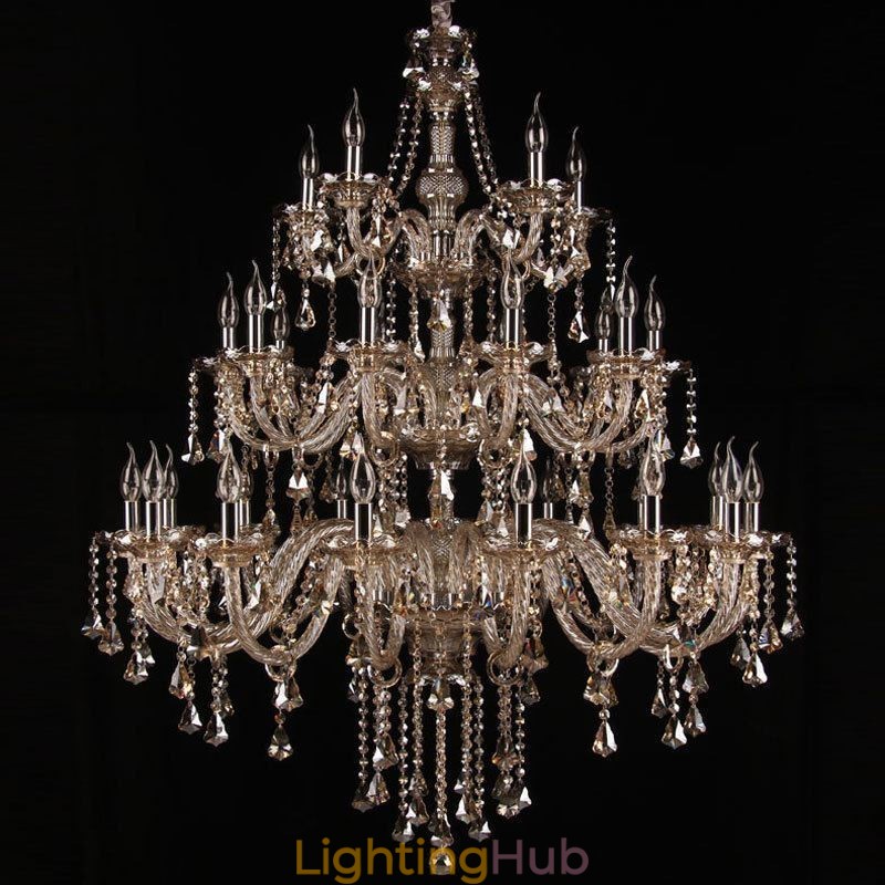 European Crystal Chandelier With 30 Lights Decoration Ceiling Light