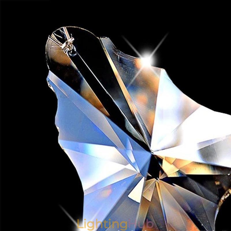 Cognac Crystal Chandelier Ceiling Light With 35 Lights
