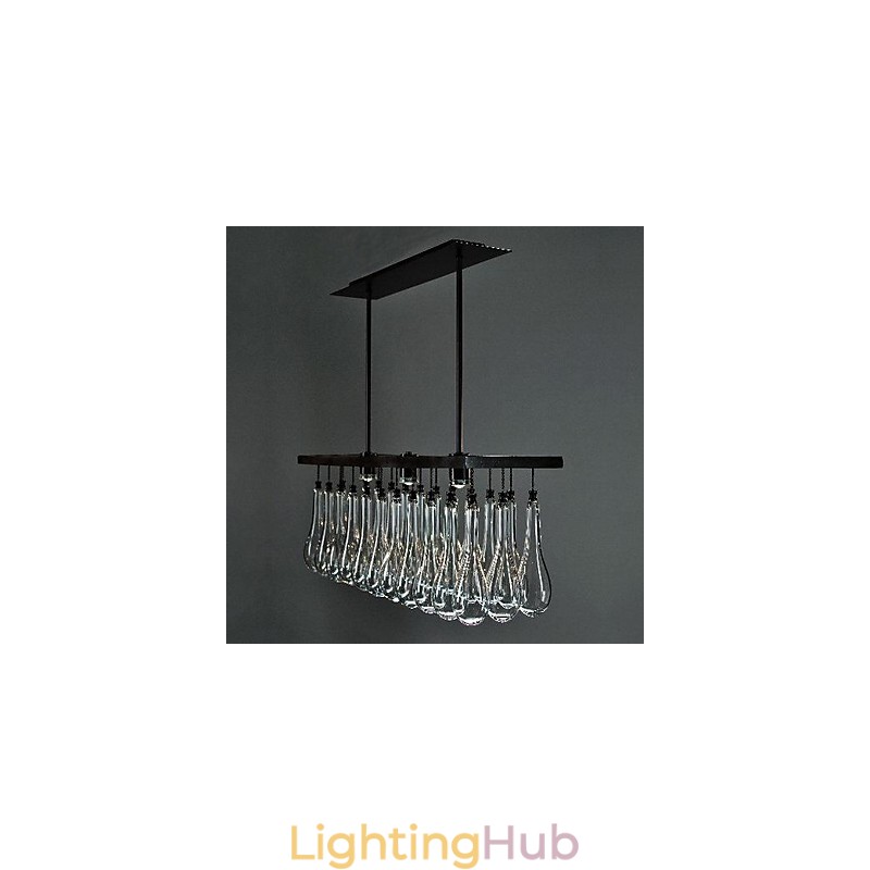 Modern Contemporary Crystal Painting Metal Chandelier