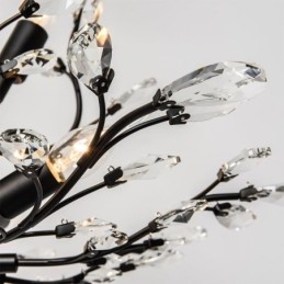 Black Retro Chandelier Crystal Ceiling Light