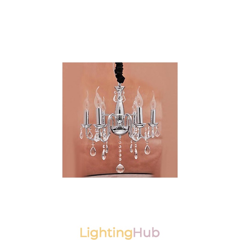 6 light Crystal Pendent Light in Candle Feature