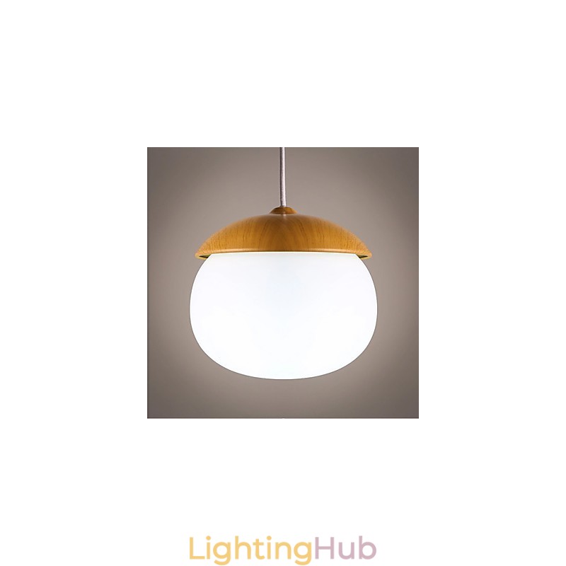 Modern Contemporary Mini Style Wood Bamboo Chandelier